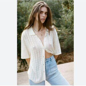 OLIVE Rolla’s Linen Knit Button Up - Milan - NWT